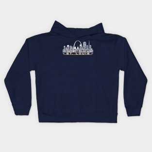 St. Louis Hockey Team All Time Legends, St. Louis City Skyline Kids Hoodie